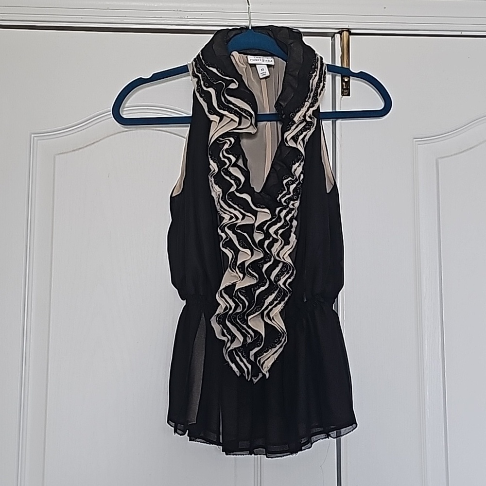 Robert Rodriguez x Neiman Marcus Target Ruffled Top XS Sleeveless Blous